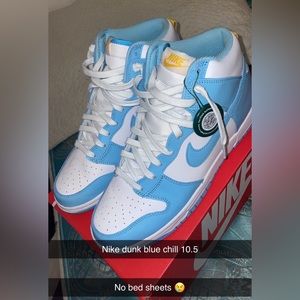 Nike dunk; high top, blue chill.❄️💦